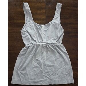 NWOT Last Tango S/M Ruched Baby Doll Tank Top Gray 125514